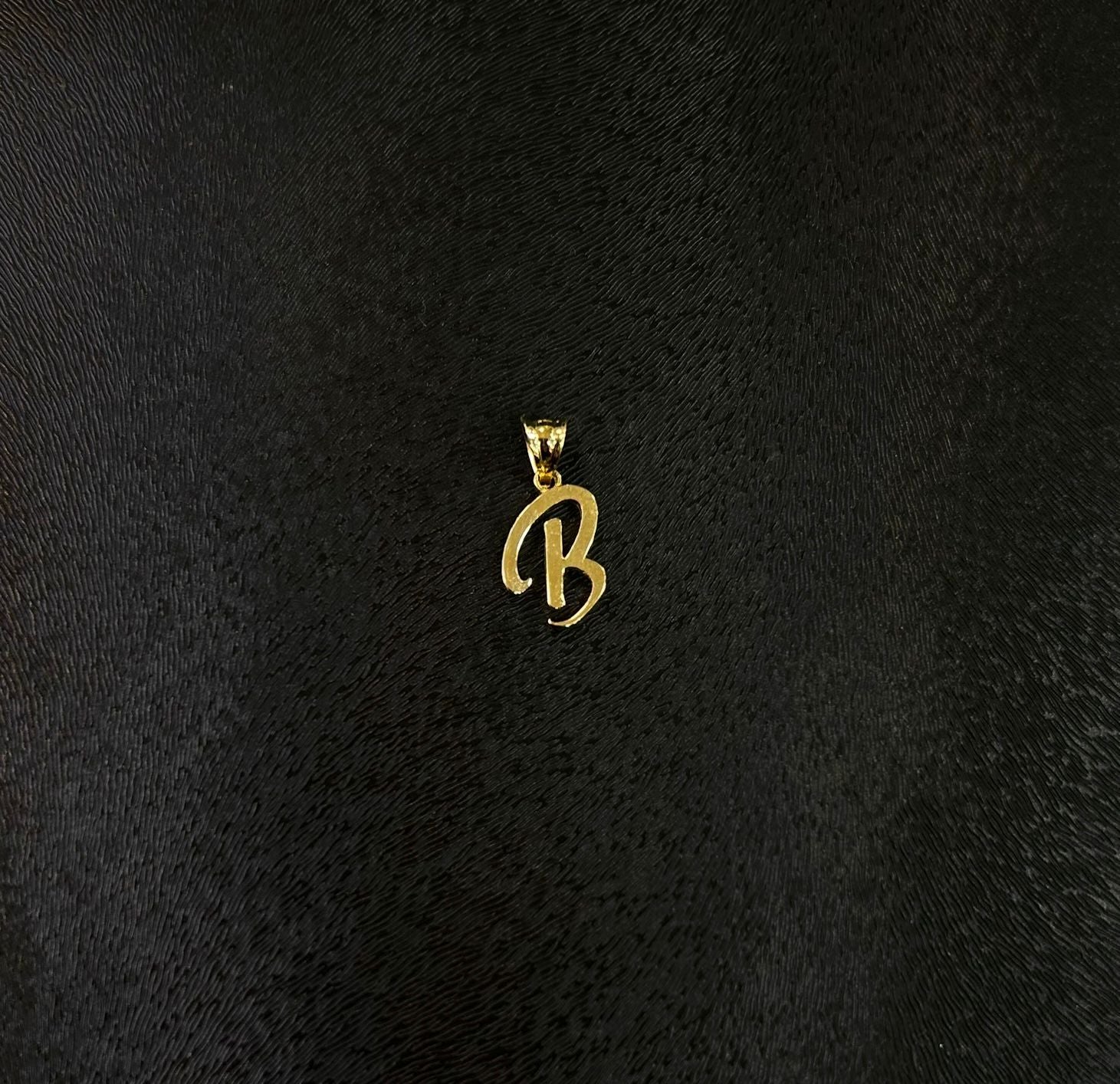 Eleganter Buchstaben Anhänger „B“ aus echtem 585 Gold (14 Karat)