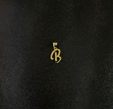 Eleganter Buchstaben Anhänger „B“ aus echtem 585 Gold (14 Karat)