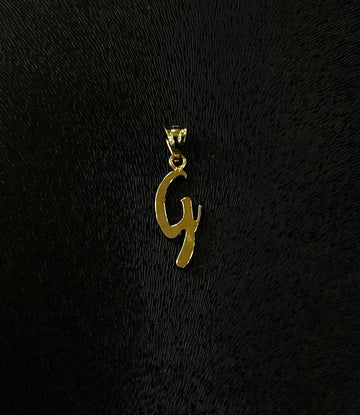 Buchstaben Anhänger G aus 585 Gold im eleganten handschriftlichen Design