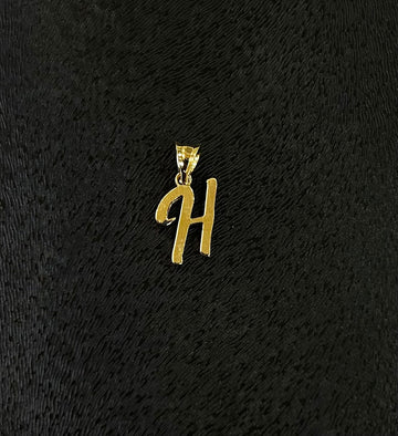 Eleganter Buchstaben Anhänger „H“ aus echtem 585 Gold (14 Karat)