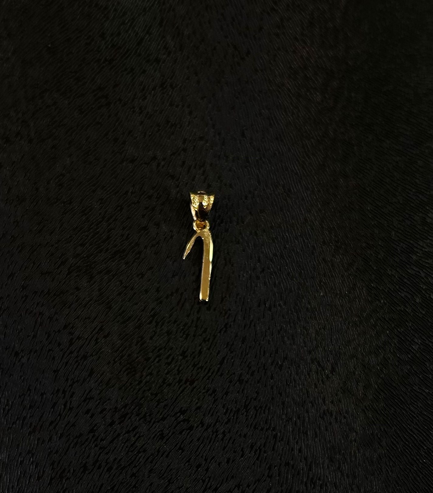 Eleganter Buchstaben Anhänger „I“ aus echtem 585 Gold (14 Karat)
