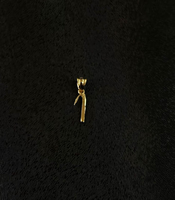 Eleganter Buchstaben Anhänger „I“ aus echtem 585 Gold (14 Karat)