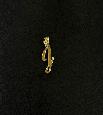 Buchstaben Anhänger J aus 585 Gold im eleganten handschriftlichen Design