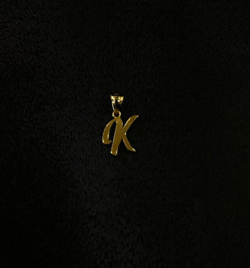 Eleganter Buchstaben Anhänger „K“ aus echtem 585 Gold (14 Karat)
