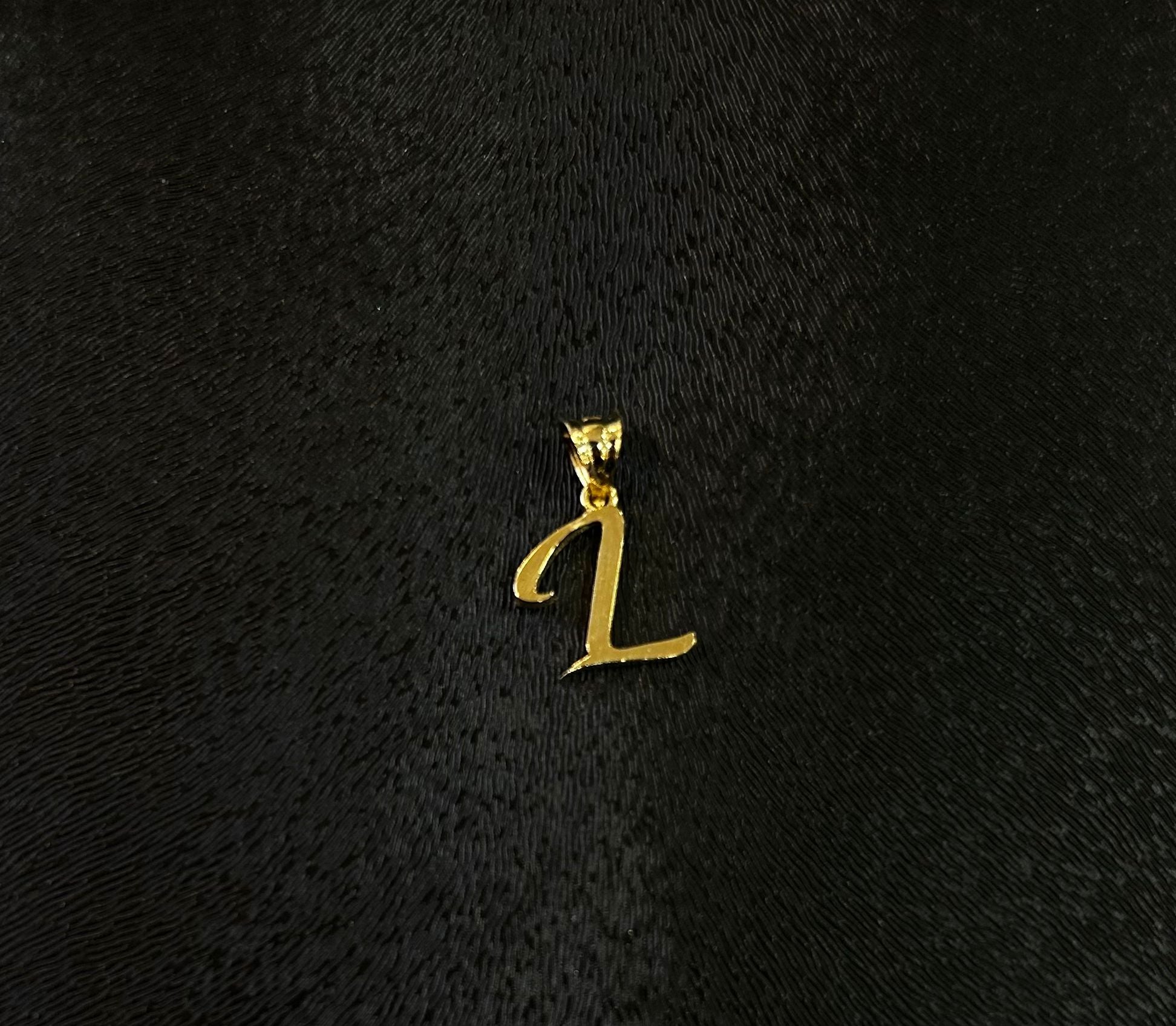 Eleganter Buchstaben Anhänger „L“ aus echtem 585 Gold (14 Karat)