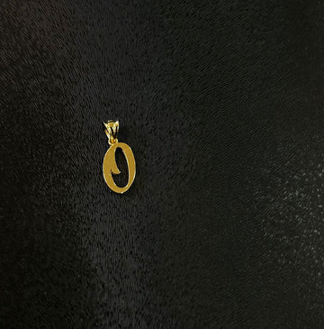 Eleganter Buchstaben Anhänger „O“ aus echtem 585 Gold (14 Karat)