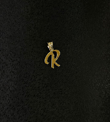 Eleganter Buchstaben Anhänger „R“ aus echtem 585 Gold (14 Karat)