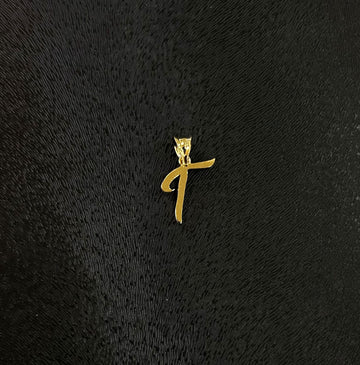 Buchstaben Anhänger „T“ aus 585 Gold (14 Karat)