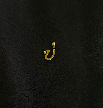 Eleganter Buchstaben Anhänger „U“ aus echtem 585 Gold (14 Karat)