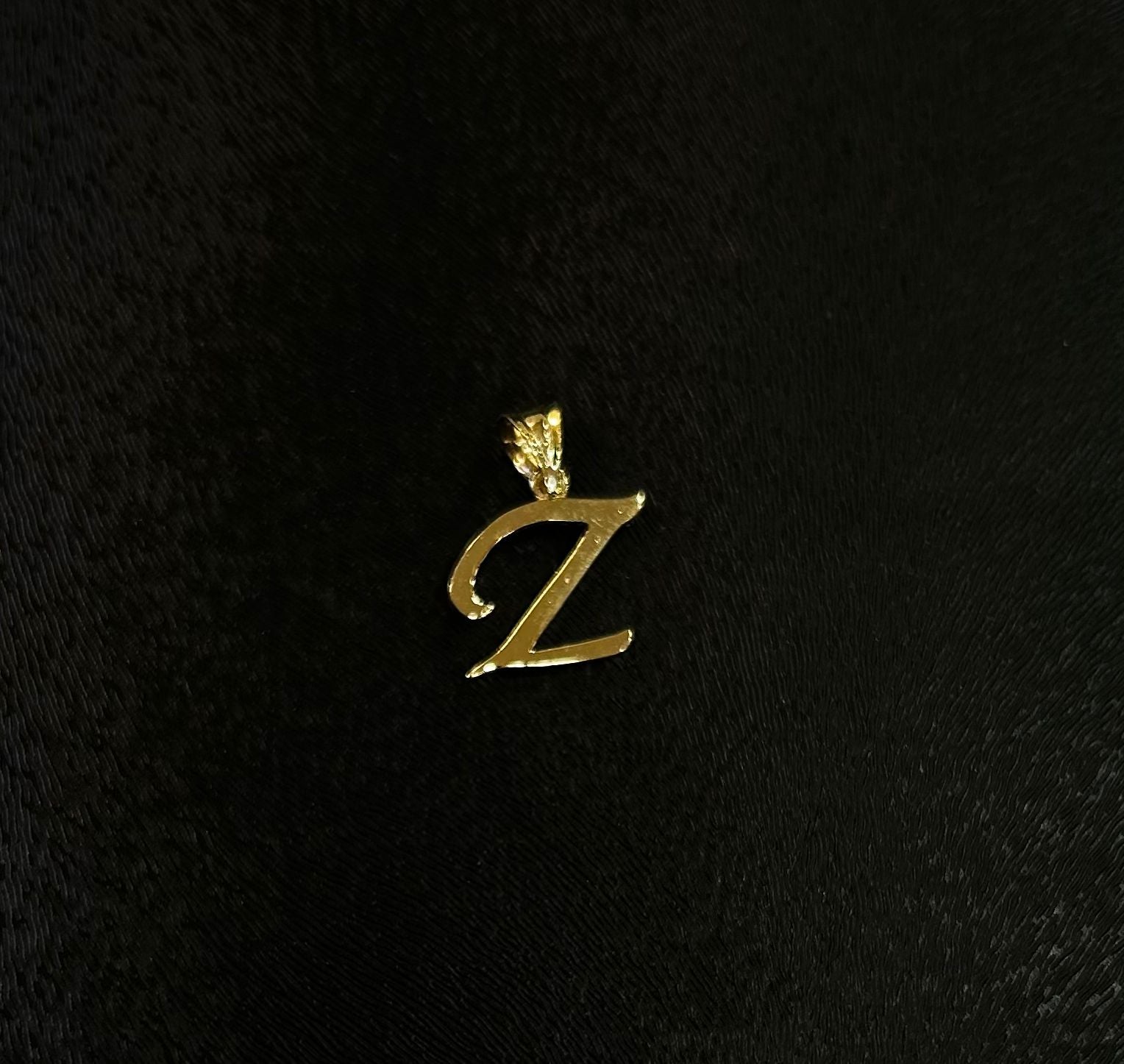 Eleganter Buchstaben Anhänger „Z“ aus echtem 585 Gold (14 Karat)