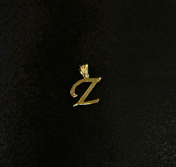 Eleganter Buchstaben Anhänger „Z“ aus echtem 585 Gold (14 Karat)